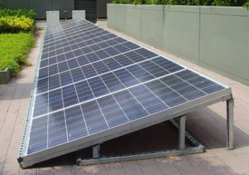 The grid-connected PV Installation in Marsh Road Station Building. The text above describes the image.