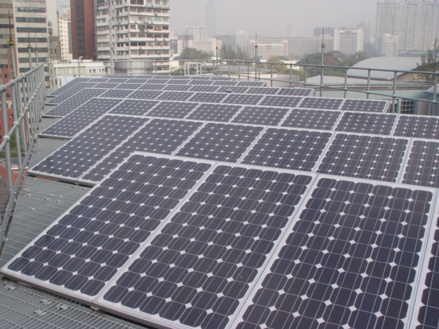 Hong Kong Science Museum PV Installation. The text above describes the image.