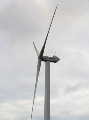 Wind turbines. The text above describes the image. Wind turbines. The text above describes the image.